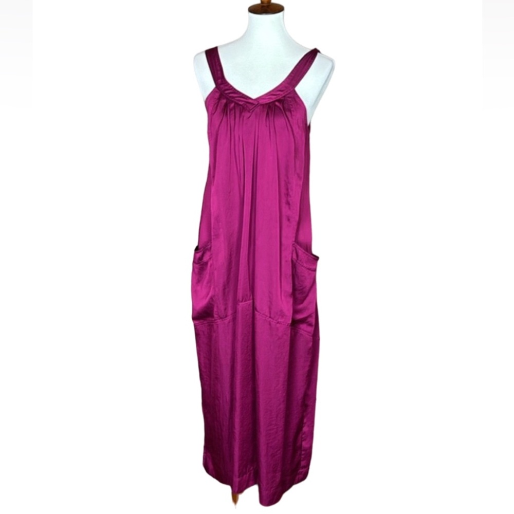 Donna Karan Sleepwear burgundy sleeveless nightgown Size Small